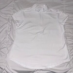 Tommy Bahama Aubrey IslandZone Mock Top Large White Women’s Zip Neck